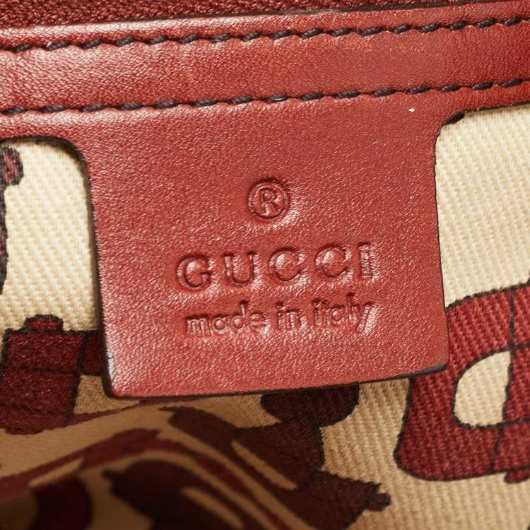 مملوكة مسبقًا Gucci Dark Brown Guccissima Leather Babouska Shopper Tote