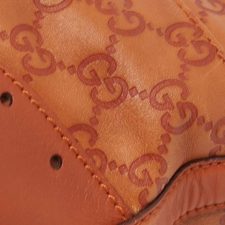 Pre Owned Gucci Brown Guccissima Leather Medium Punch Tote