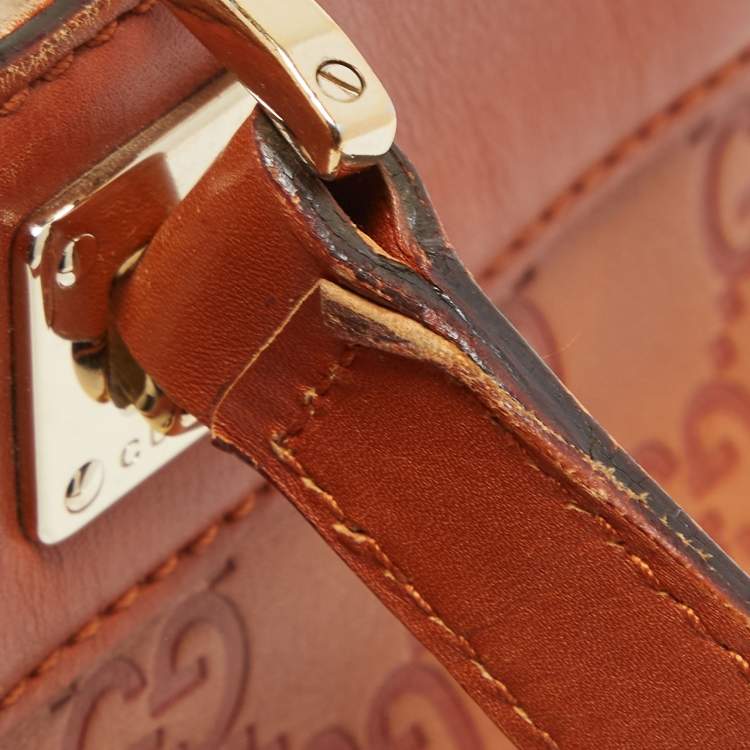 Pre Owned Gucci Brown Guccissima Leather Medium Punch Tote