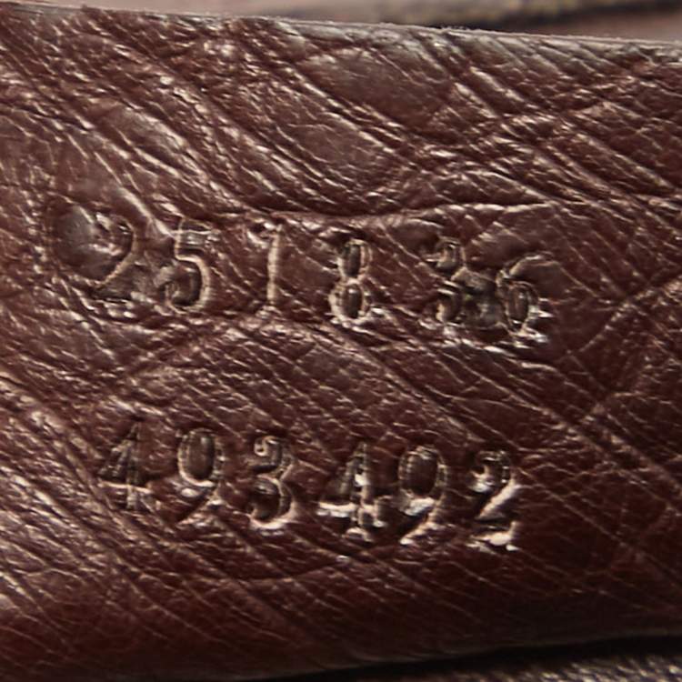 Pre Owned Gucci Cacao Ostrich 1973 Clutch