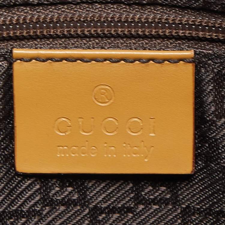 Pre Owned Gucci Tan Glossy Leather Hobo