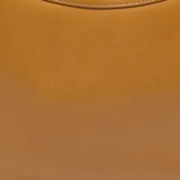 Pre Owned Gucci Tan Glossy Leather Hobo