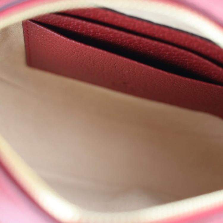 Pre Owned Gucci Red GG Supreme Canvas and Leather Floral Ophidia Backpack