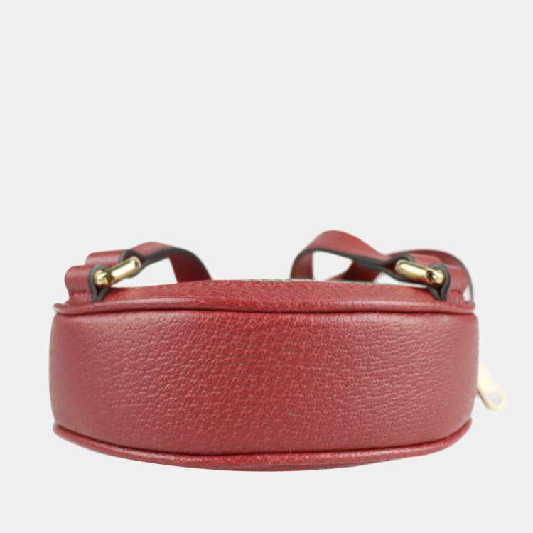 Pre Owned Gucci Red GG Supreme Canvas and Leather Floral Ophidia Backpack