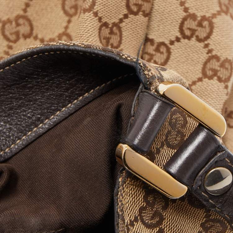 Pre Owned Gucci Beige GG Canvas Ladies Web Hobo