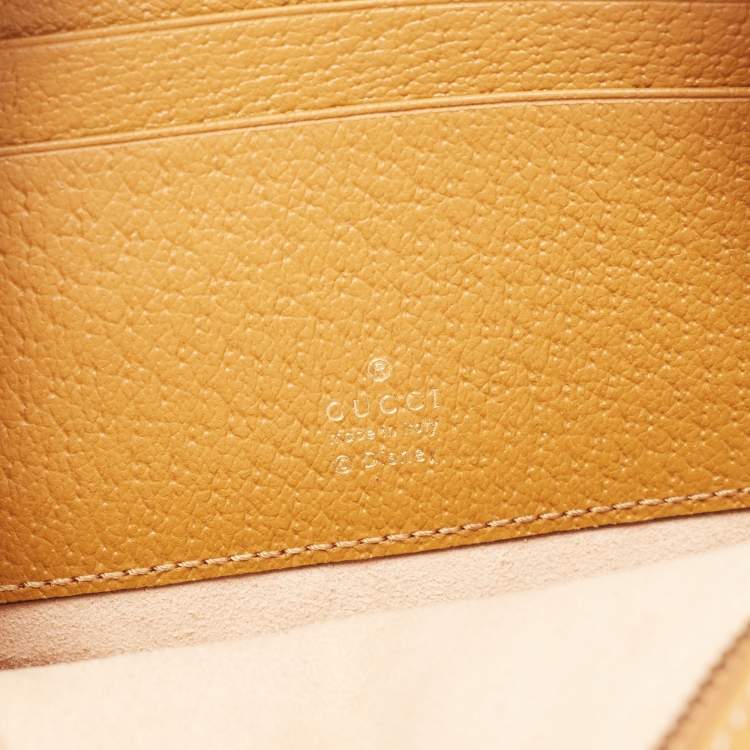 Pre Owned Gucci x Disney Brown GG Supreme Canvas and Leather Mickey Mouse Round Backpack