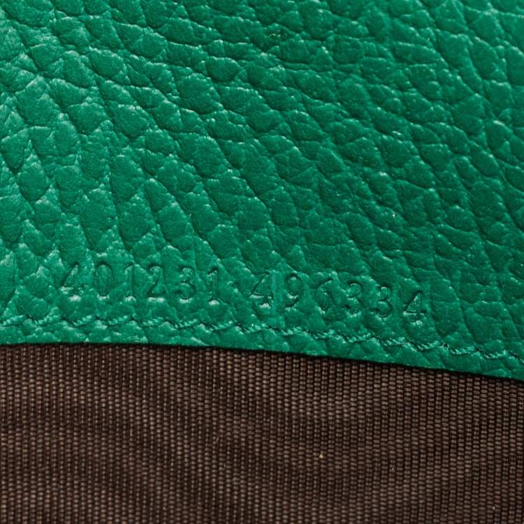 Pre Owned Gucci Green Leather Mini Dionysus Wallet on Chain 