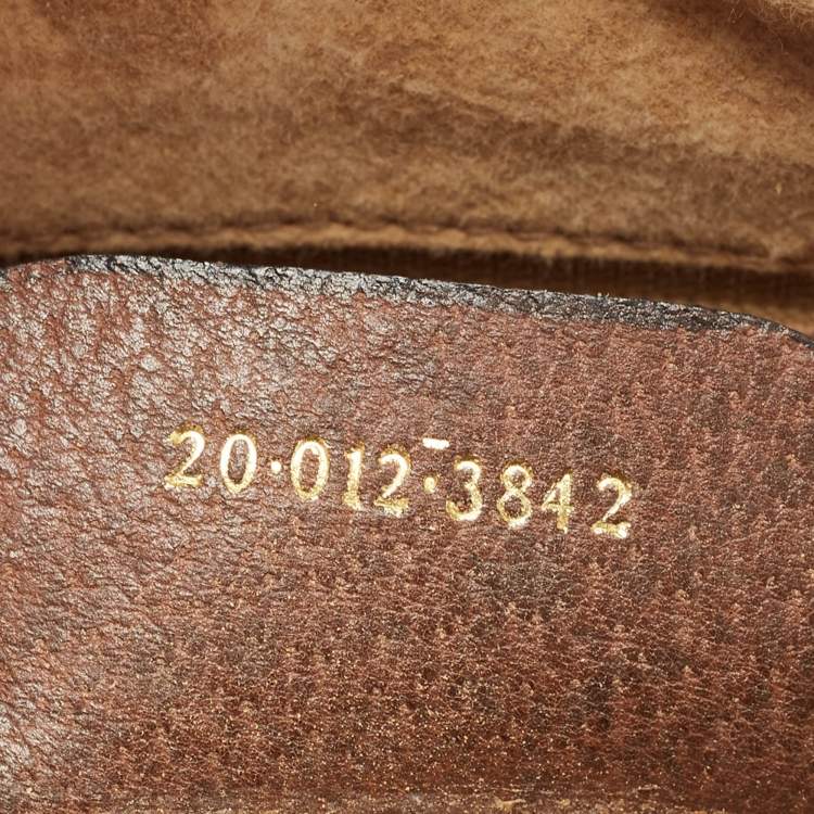 Pre Owned Gucci Brown/Beige GG Canvas Medium Vintage Web Boston Bag