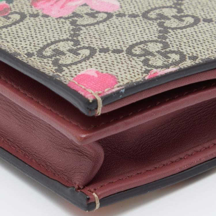 مملوكة مسبقًا Gucci Multicolor GG Supreme Blooms Canvas Card Case