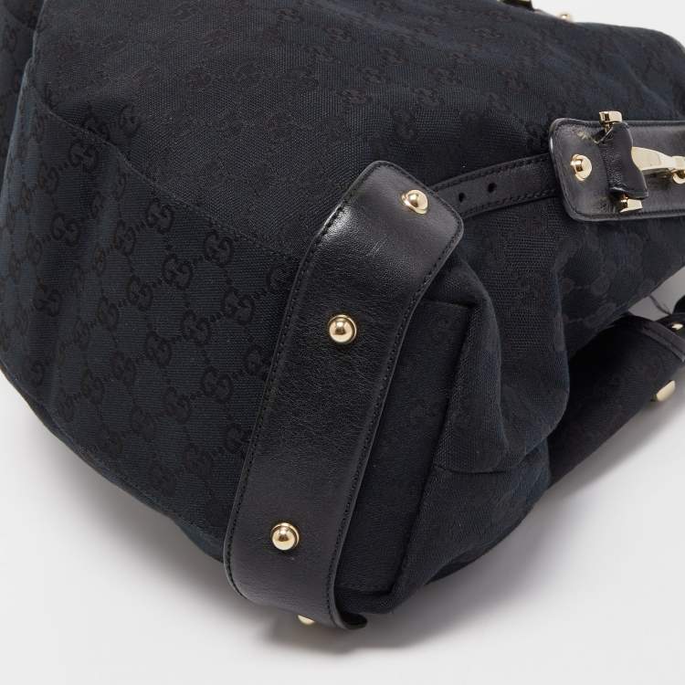 Pre Owned Gucci Black GG Canvas Pelham Shoulder Bag
