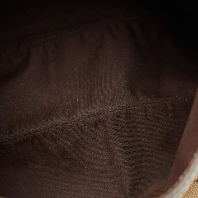 مملوكة مسبقًا Gucci Beige/Ebony GG Canvas Medium New Ladies Web Hobo 