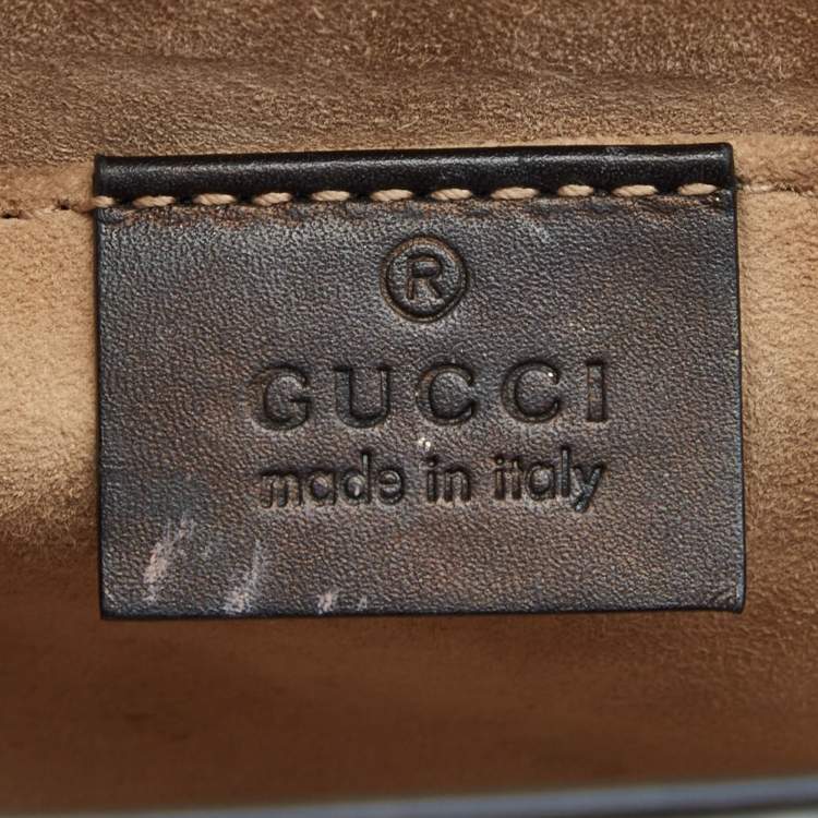 Pre Owned Gucci Black Leather Mini Sylvie Top Handle Bag