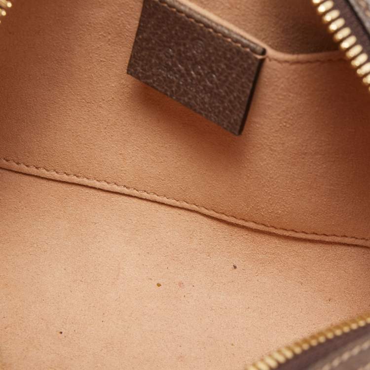 Pre Owned Gucci Brown/Beige GG Supreme Canvas and Leather Ophidia Belt Bag