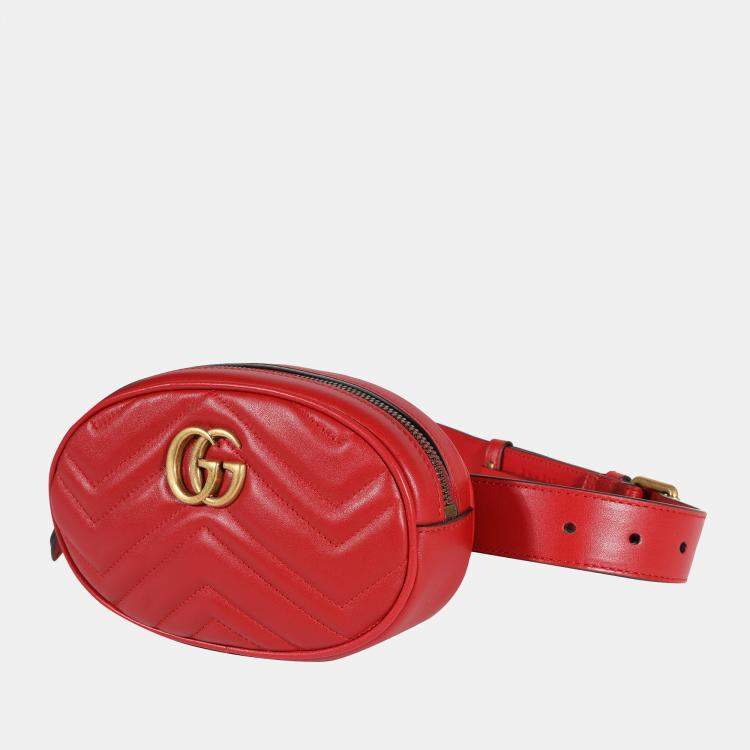 Gucci red hot sale waist bag