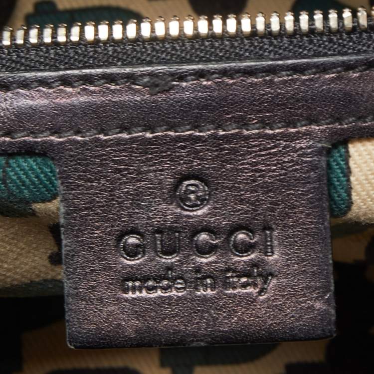 Pre Owned Gucci Black Leather Guccissima Horsebit Wave Boston Bag