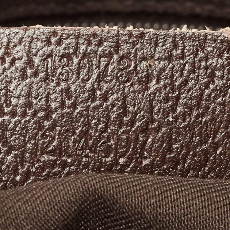 Pre Owned Gucci Brown/Beige GG Canvas and Leather Medium Abbey D-Ring Hobo