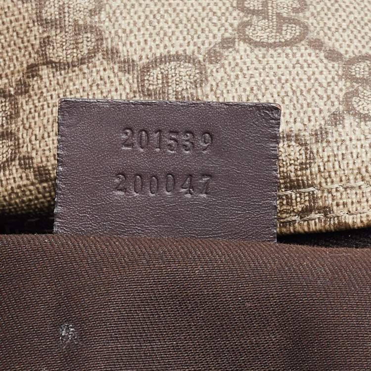 Pre Owned Gucci Beige/Brown GG Supreme Canvas and Leather Carry-On Duffle Bag