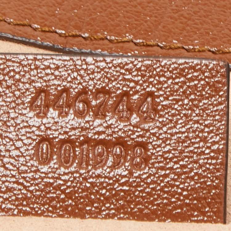 Pre Owned Gucci Brown Diagonal Quilted Leather Mini GG Marmont Shoulder Bag