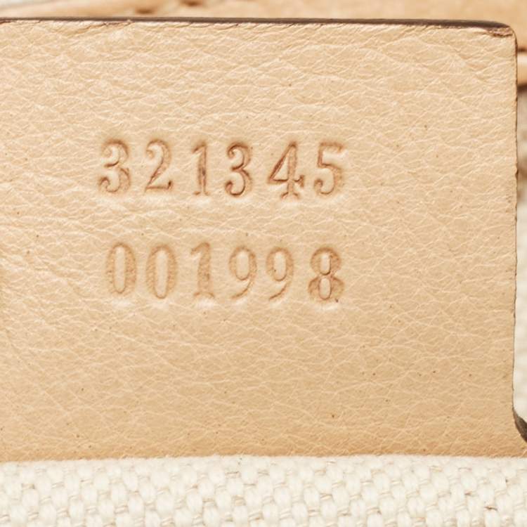 Pre Owned Gucci Tan Leather Medium Bamboo Shopper Tote