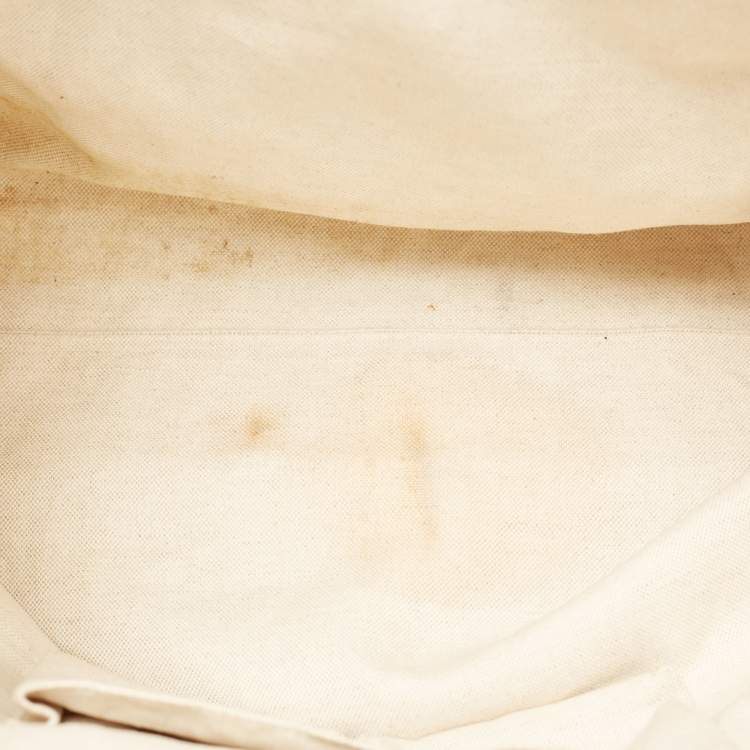 Pre Owned Gucci Tan Leather Medium Bamboo Shopper Tote