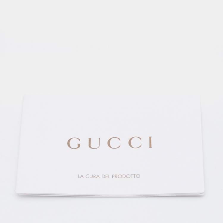 Pre Owned Gucci Camel Pebbled Leather Marrakech Clutch