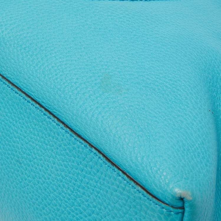 Pre Owned Gucci Blue Leather Medium Chain Soho Shoulder Bag