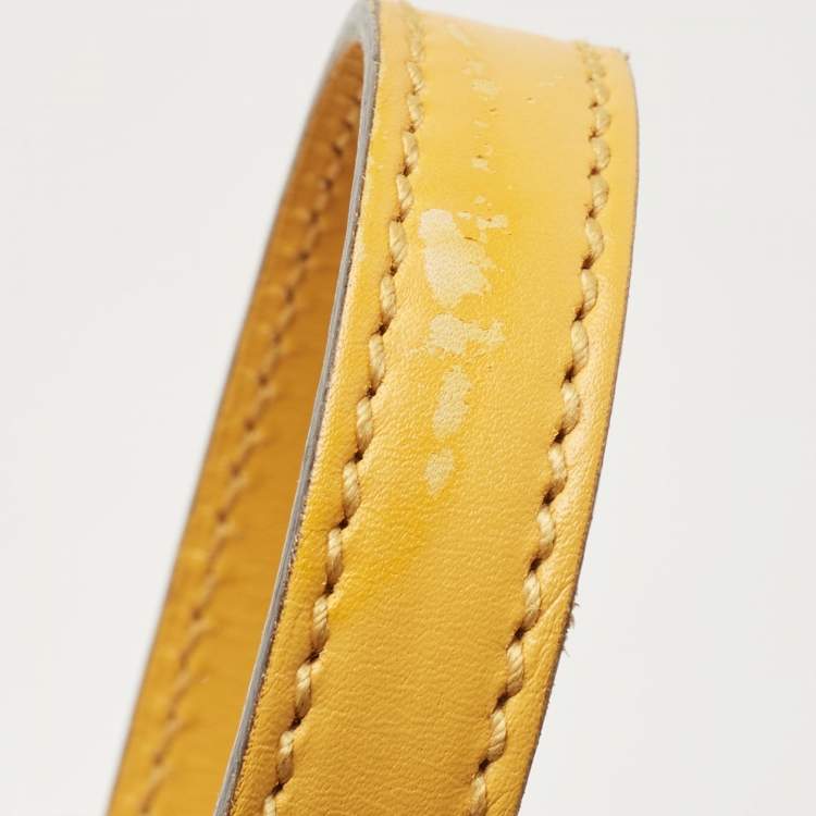 Pre Owned Gucci Yellow Diamante Leather Satchel