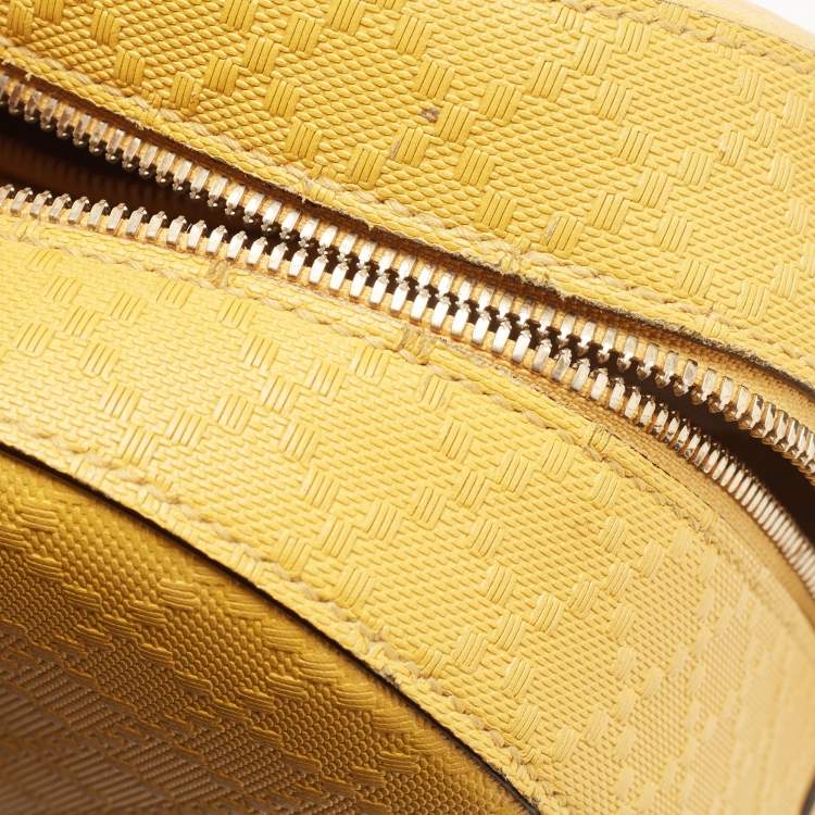 Pre Owned Gucci Yellow Diamante Leather Satchel