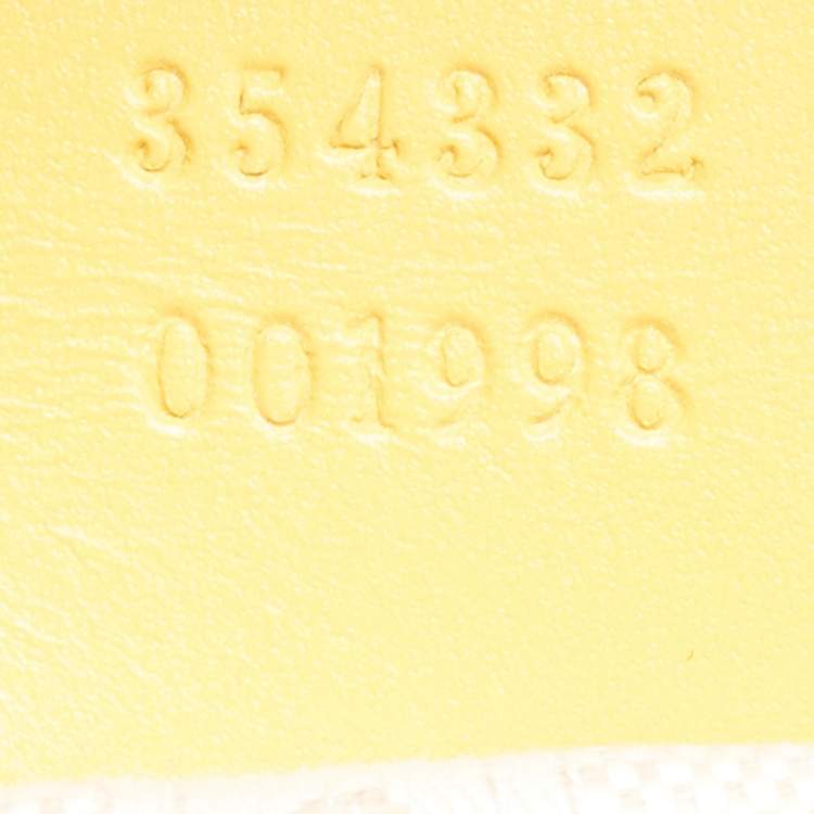 Pre Owned Gucci Yellow Diamante Leather Satchel