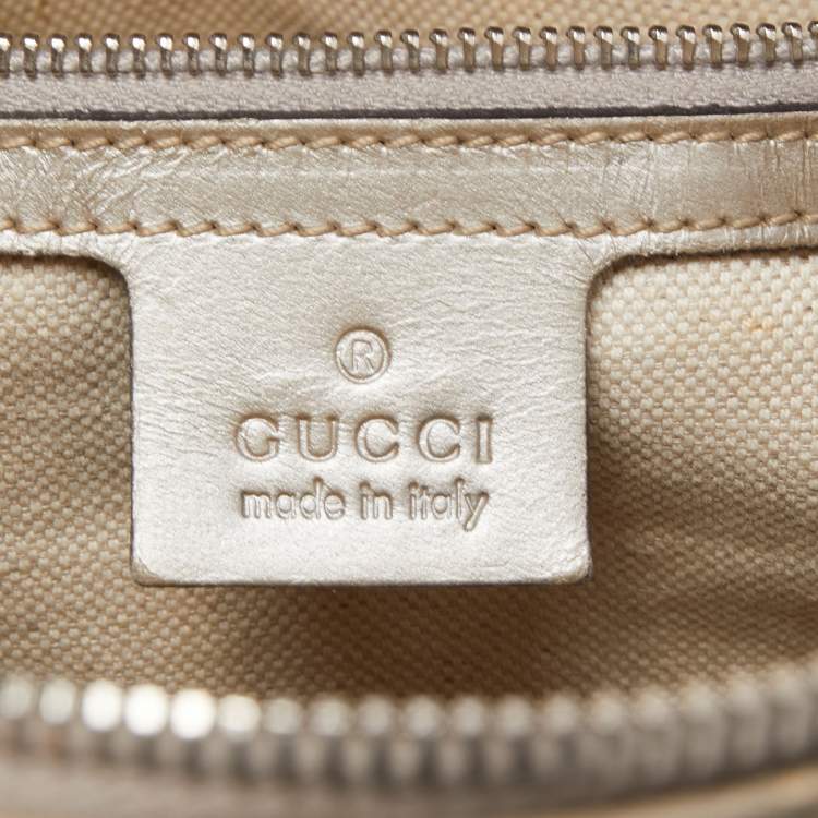 Pre Owned Gucci Silver GG Supreme Canvas Medium Joy Boston Bag