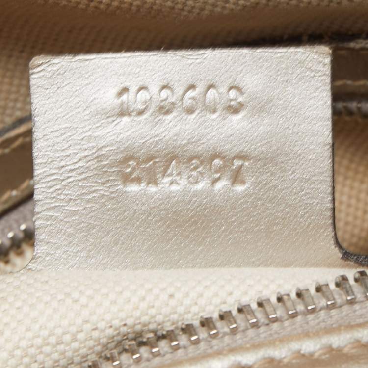 Pre Owned Gucci Silver GG Supreme Canvas Medium Joy Boston Bag