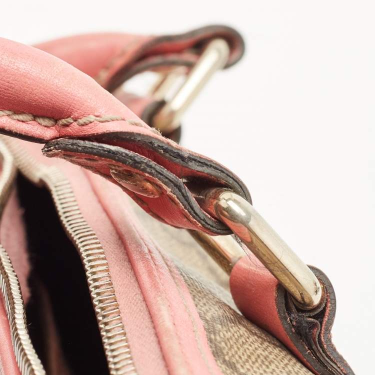 Pre Owned Gucci Beige/Pink GG Coated Canvas Small Joy Boston Bag