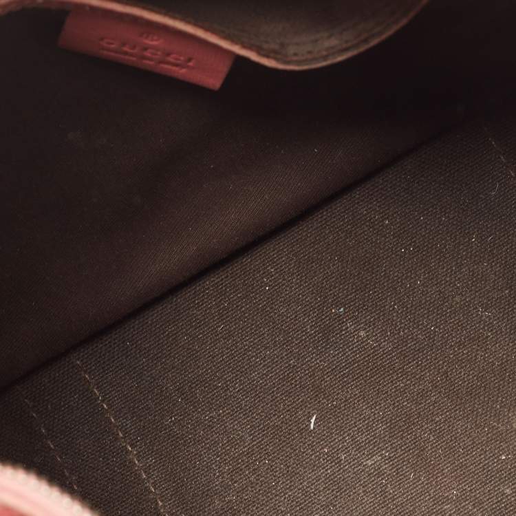 Pre Owned Gucci Beige/Pink GG Coated Canvas Small Joy Boston Bag