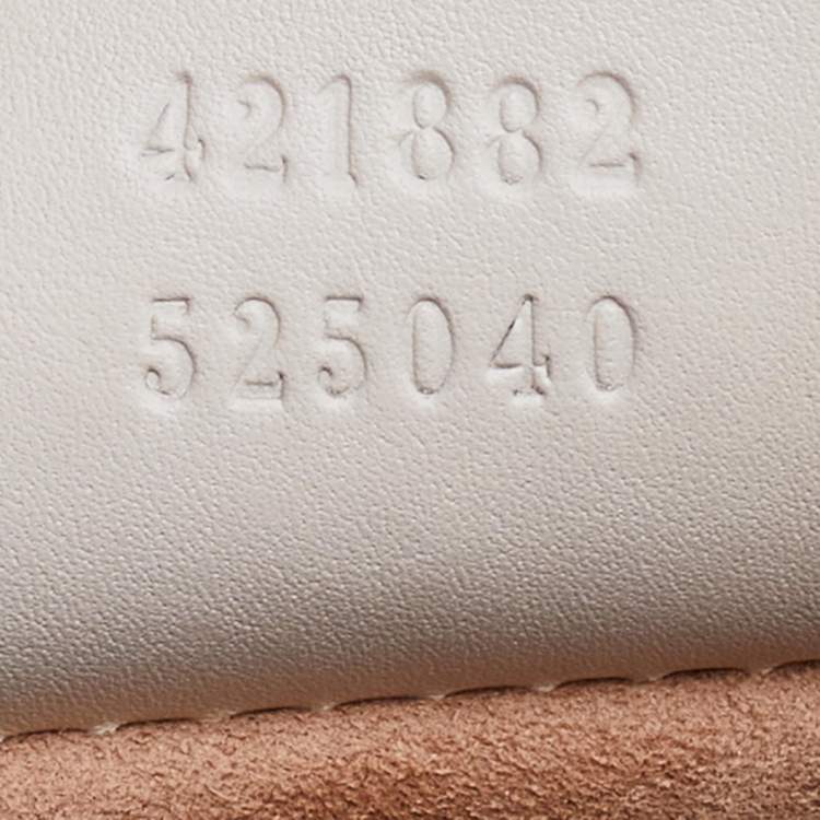 Pre Owned Gucci Off White Leather Small Web Sylvie Shoulder Bag