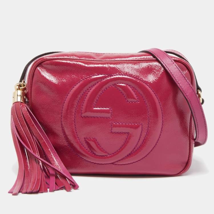 Gucci - Fuchsia Patent Leather Soho Cosmetic Case