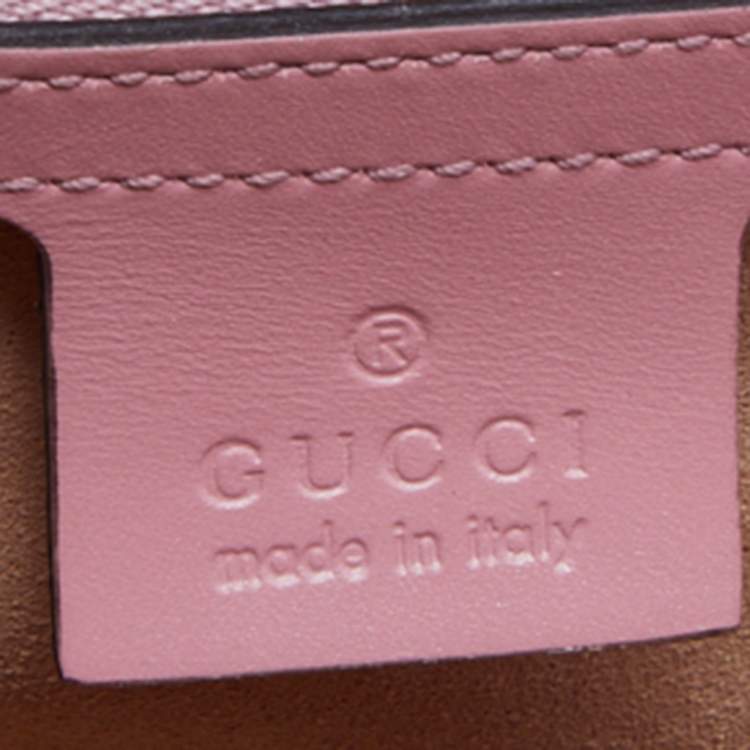 Pre Owned Gucci Pink Guccissima Leather Medium Padlock Shoulder Bag