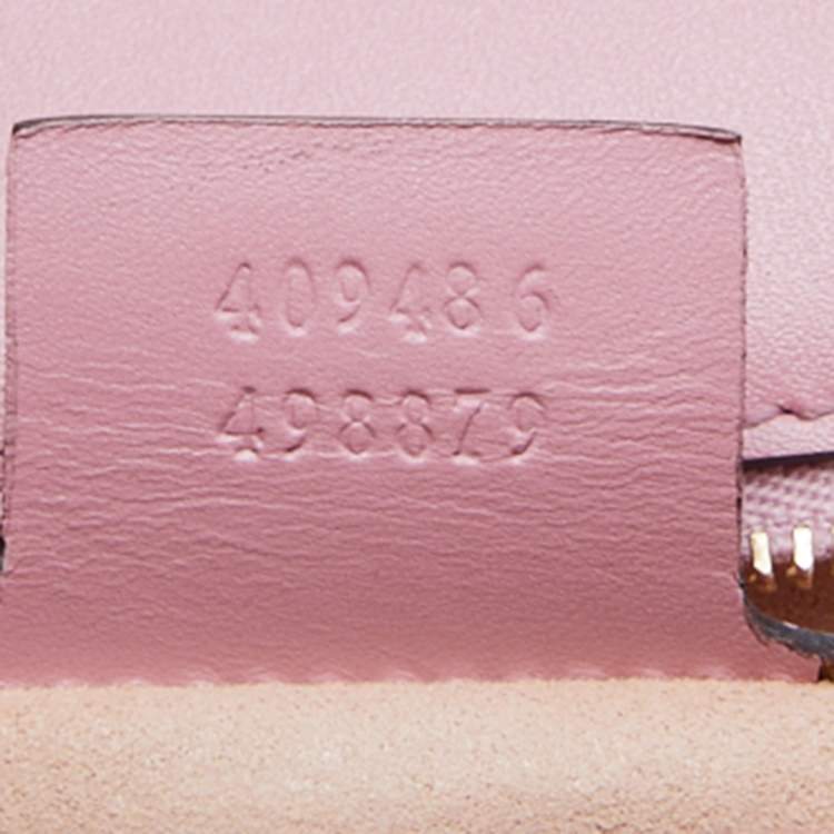 Pre Owned Gucci Pink Guccissima Leather Medium Padlock Shoulder Bag