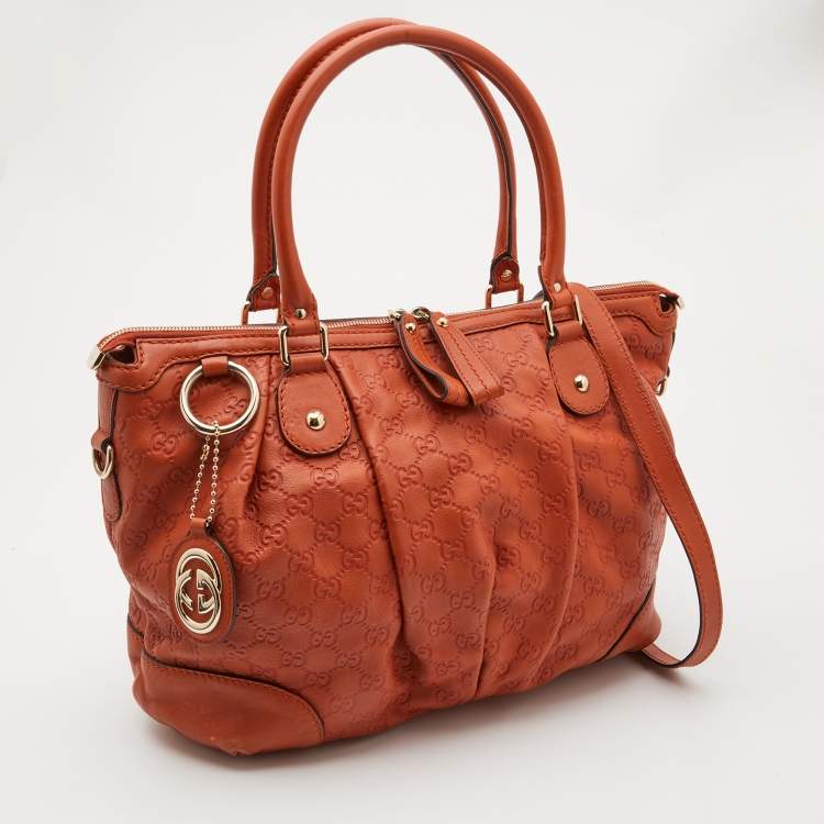 Gucci Orange Guccissima Leather Sukey Tote Gucci The Luxury Closet 4254