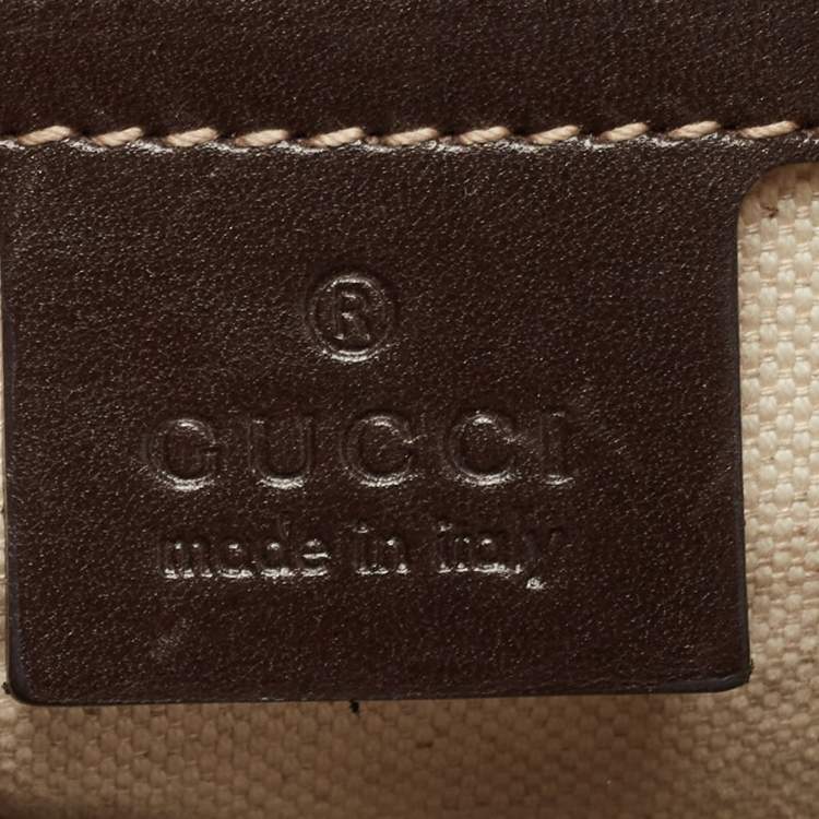 Pre Owned Gucci Beige/Brown GG Canvas and Leather Medium Lovely Hobo