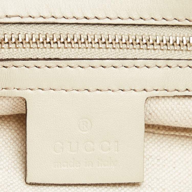 Pre Owned Gucci Beige/Brown GG Canvas and Leather Mayfair Bow Crossbody Bag