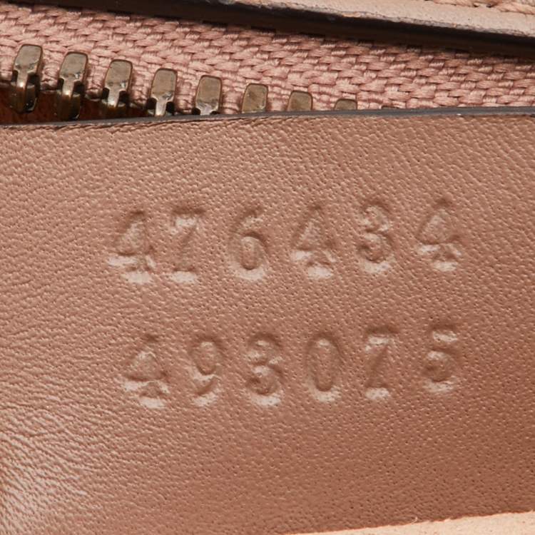 Pre Owned Gucci Beige Matelasse Leather GG Marmont Belt Bag