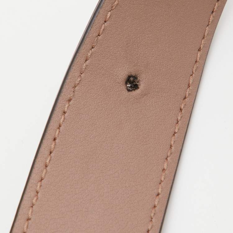 Pre Owned Gucci Beige Matelassé Leather GG Marmont Belt Bag