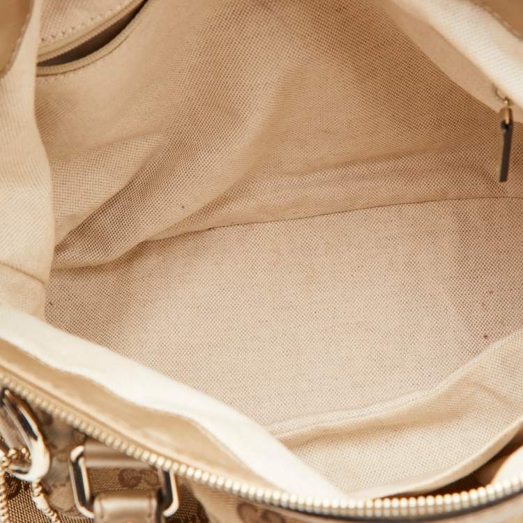 مملوكة مسبقًا Gucci Beige GG Canvas and Leather Sukey Tote