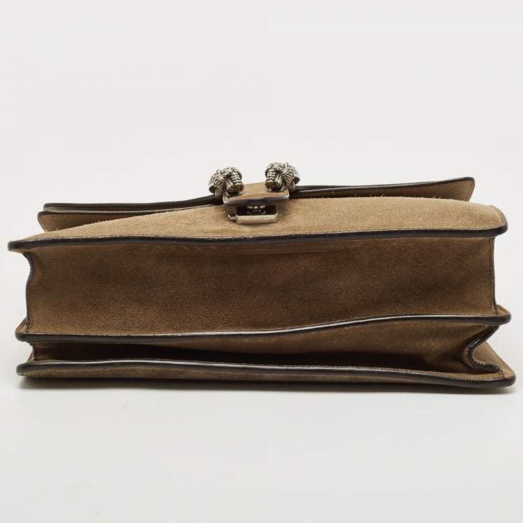 مملوكة مسبقًا Gucci Beige Suede and Leather Medium Dionysus Shoulder Bag