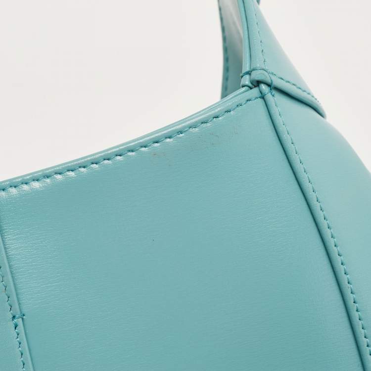 Pre Owned Gucci Light Blue Leather Small Jackie 1961 Hobo