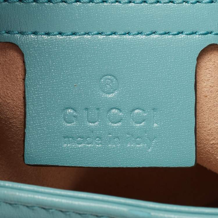 Pre Owned Gucci Light Blue Leather Small Jackie 1961 Hobo