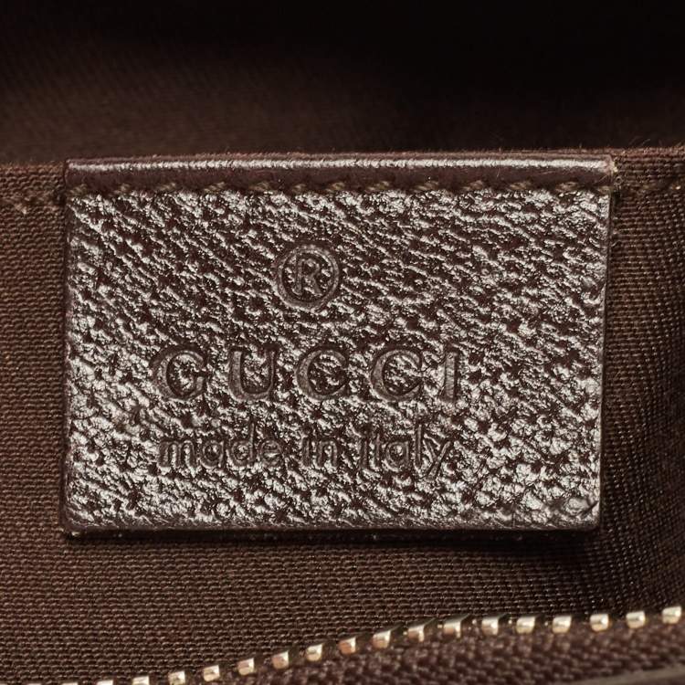 Pre Owned Gucci Beige/Brown GG Canvas and Leather Small Princy Hobo