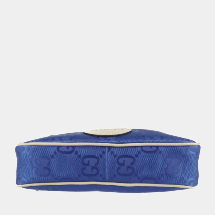 Pre Owned Gucci Blue GG Nylon Off The Grid Belt Bag