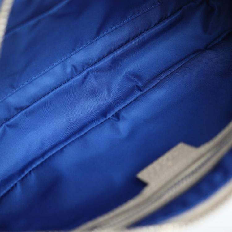 Pre Owned Gucci Blue GG Nylon Off The Grid Belt Bag