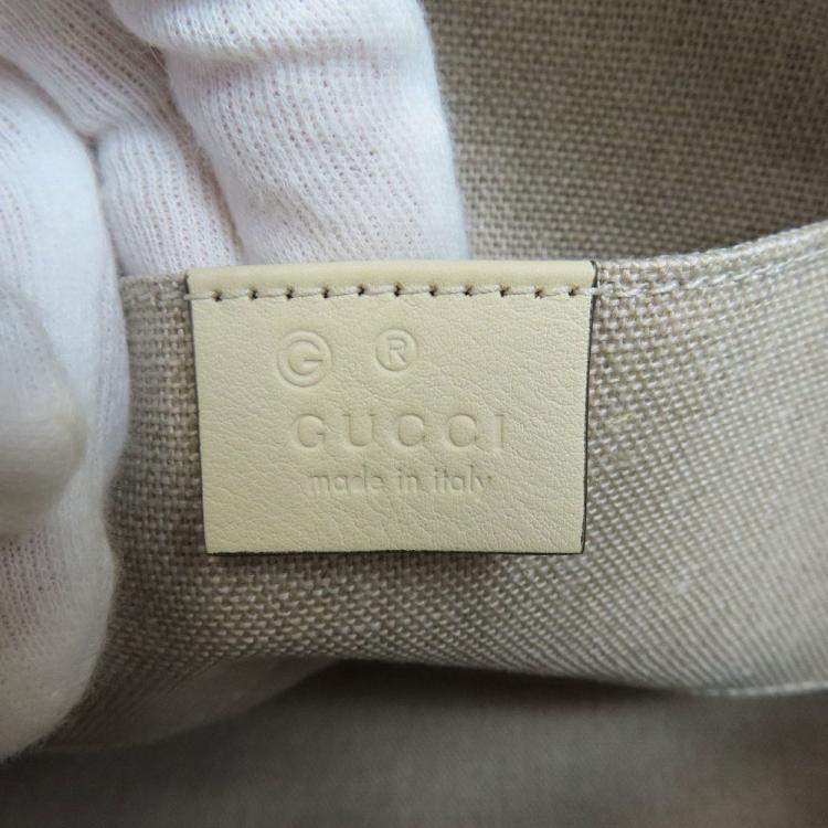 Pre Owned Gucci White Leather Microguccissima Mini Dome Shoulder Bag